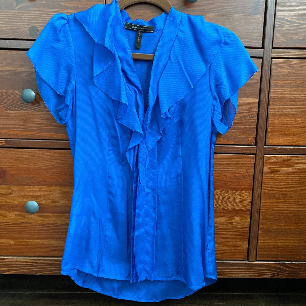 BCBG Blue Blouse